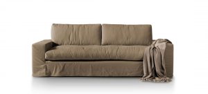 Un sofá marrón